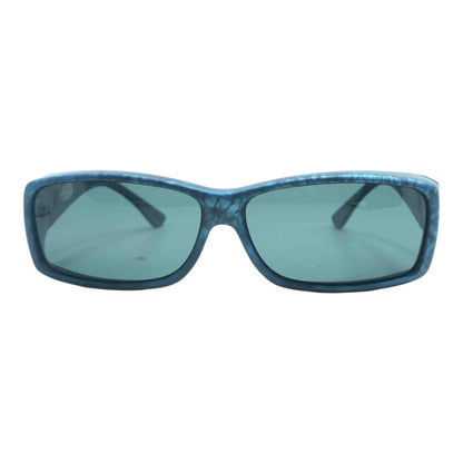 Blue WideLine Rectangle Sunglasses