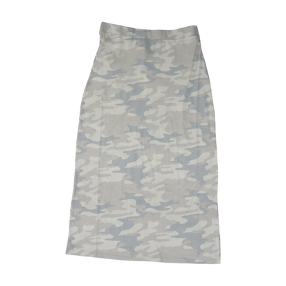 White Camo Midi Skirt