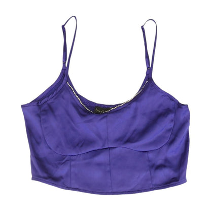 Purple Solid Sleeveless Blouse