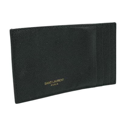 Black Grain De Poudre Card Holder