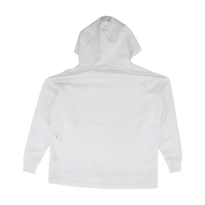 White Solid Hoodie Pullover
