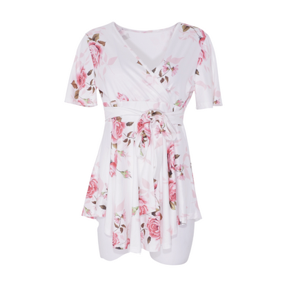 White Floral Mini Dress