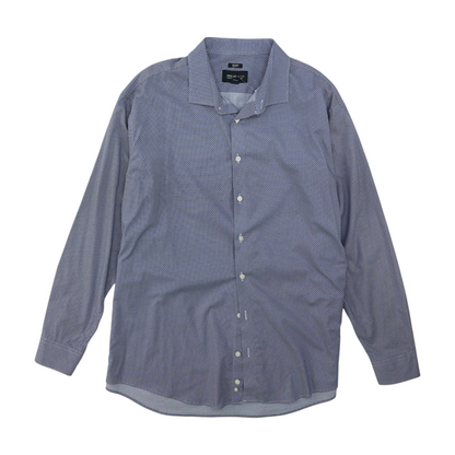 Blue Print Long Sleeve Button Down