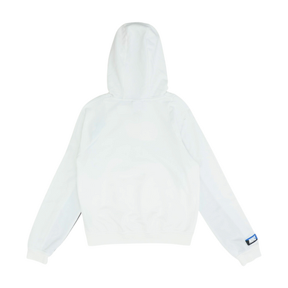 White Color Block Hoodie Pullover