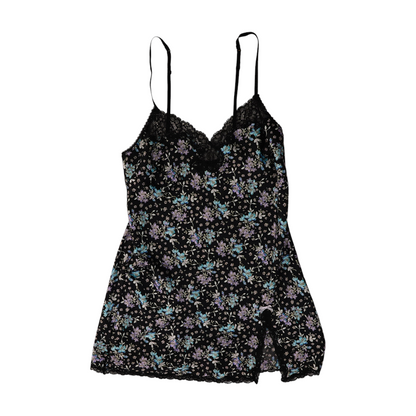 Black Floral Nightgown
