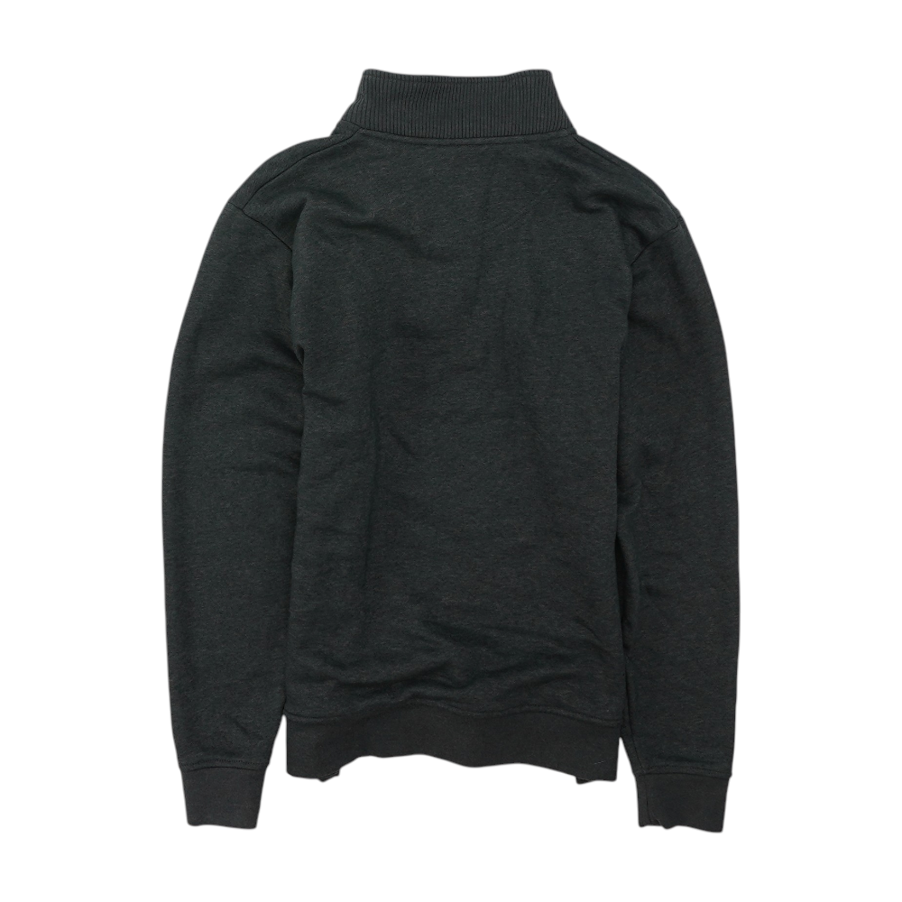 Gray Solid 1/4 Zip Pullover