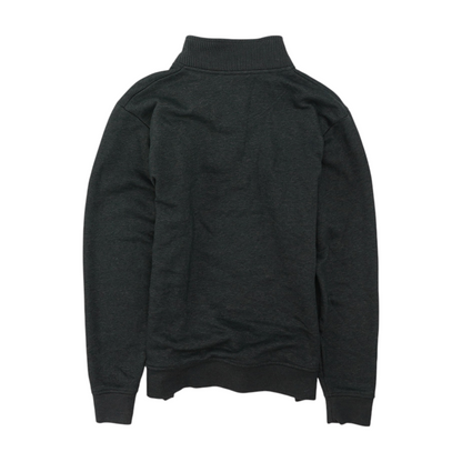 Gray Solid 1/4 Zip Pullover