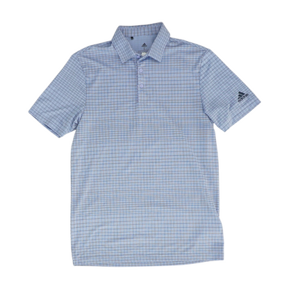 Blue Check Short Sleeve Polo