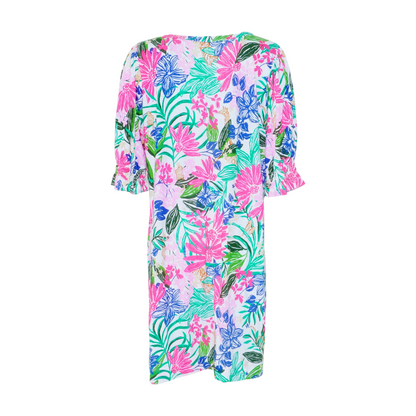 White Floral Midi Dress