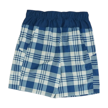 Blue Plaid Active Shorts