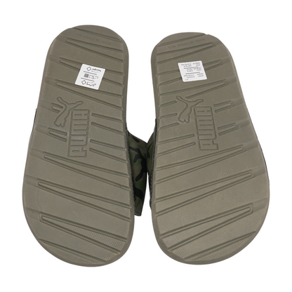 Green Athletic Slides Shoes