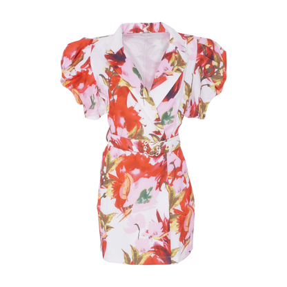 White Floral Mini Dress