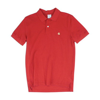 Red Solid Short Sleeve Polo