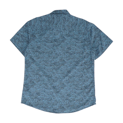 Blue Print Short Sleeve Button Down