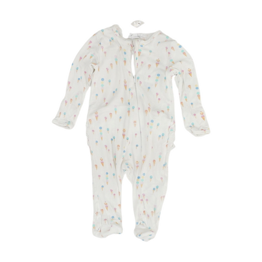 White Graphic One-Piece