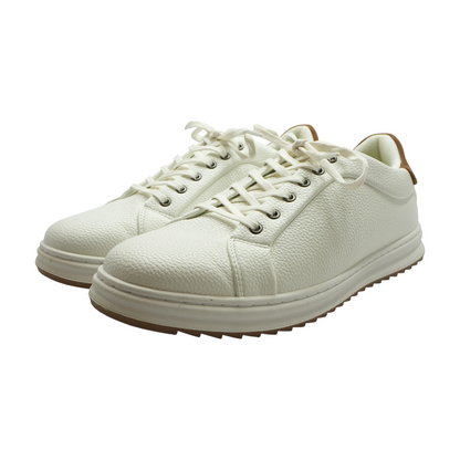 White Lace-Up Casual Shoes