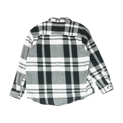 Black Plaid Flannel Button Down