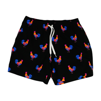 Black Graphic Swim Bottom