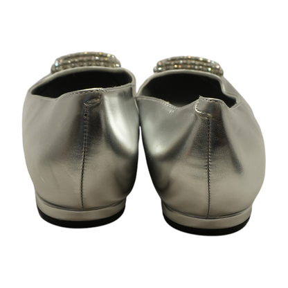 Silver Slip-On Flats