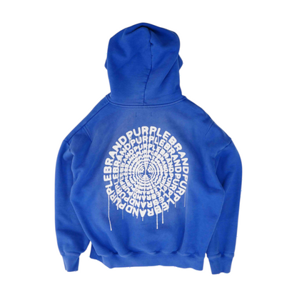 Blue Solid Hoodie Pullover