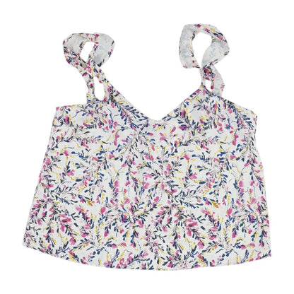White Floral Blouse