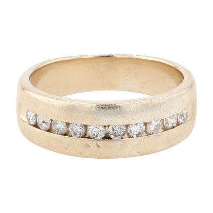 1/2 Ct 14K Gold Channel Set Round Diamonds Band