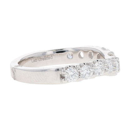 1 Ct 14K White Gold Lab Grown Diamond Contour Band