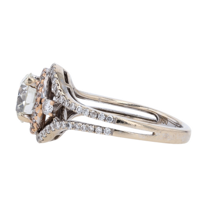 1 3/4 ctw 18K Two-Tone Gold Diamond Engagement Ring