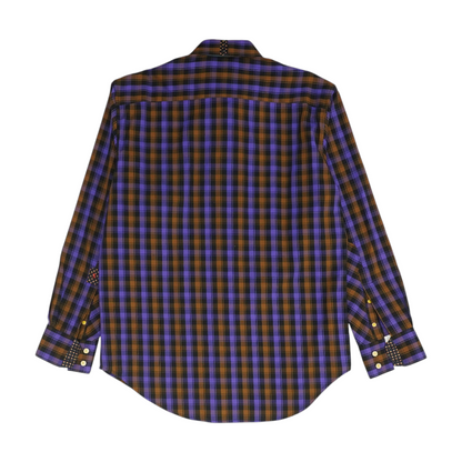 Purple Plaid Long Sleeve Button Down