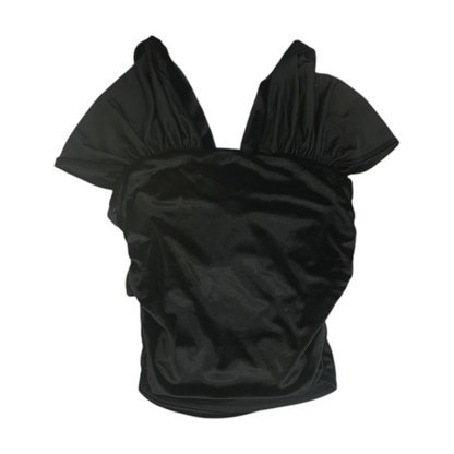 Black Cropped Blouse