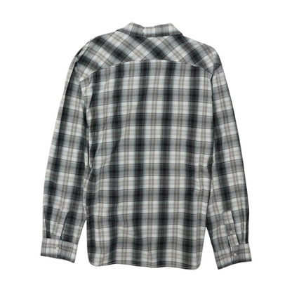 Gray Plaid Long Sleeve Button Down