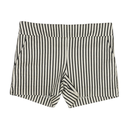 White Striped Chino Shorts