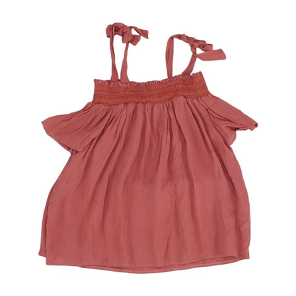 Pink Solid Sleeveless Blouse