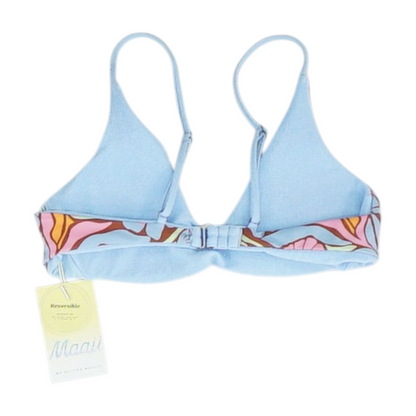 Blue Floral Swim Top