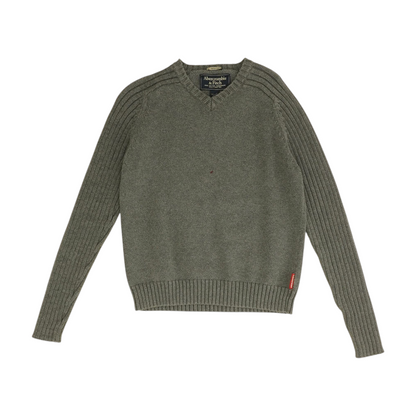 Gray Solid Pullover Sweater