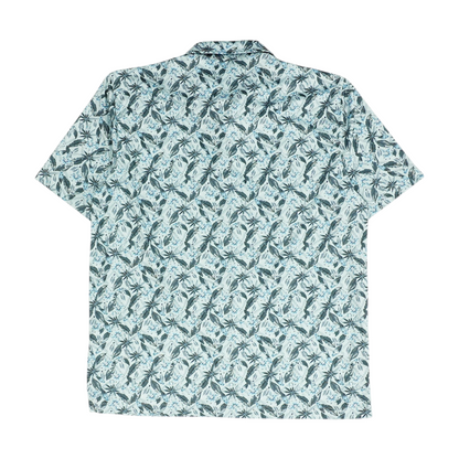 Blue Tropical Short Sleeve Polo