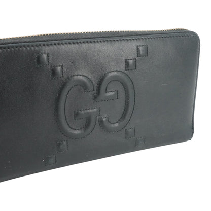 Black Jumbo GG Long Leather Wallet