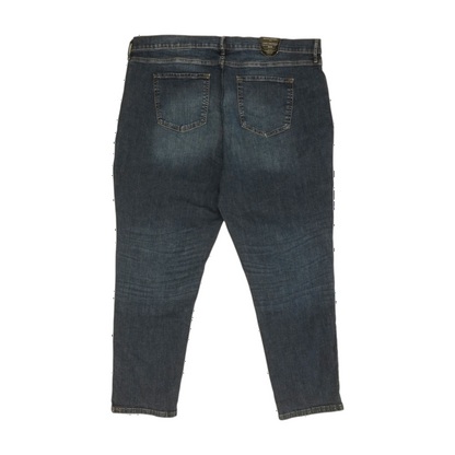 Navy Plus Size Tapered Jeans