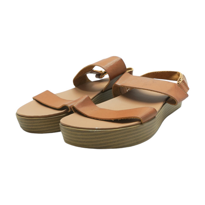 Brown Wedged Sandals