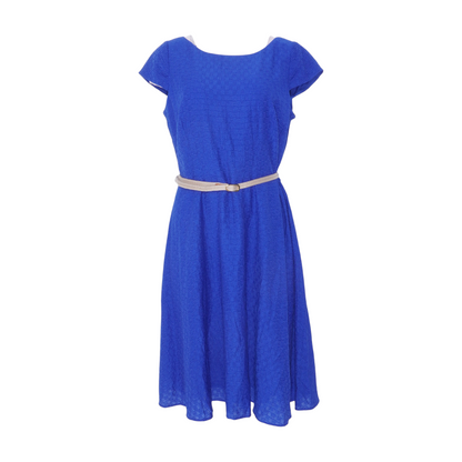 Blue Check Midi Dress