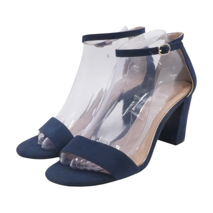 Navy Block Heels