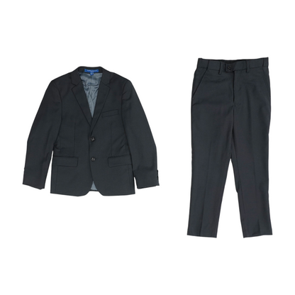 Gray Solid 2pc Suit