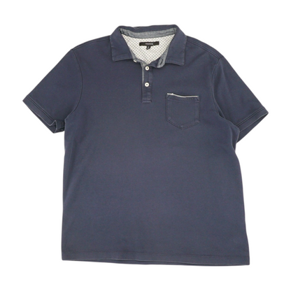 Navy Solid Short Sleeve Polo