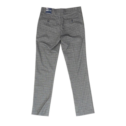Gray Plaid Chino Pants