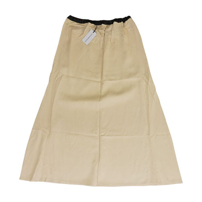 Beige Solid Maxi Skirt