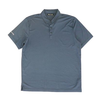 Blue Striped Short Sleeve Polo