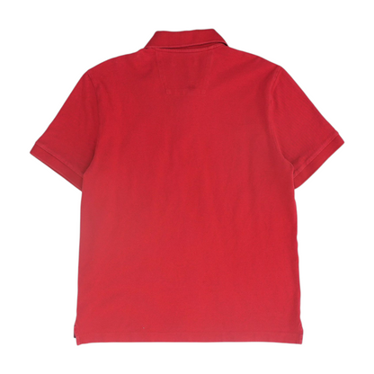Red Solid Short Sleeve Polo
