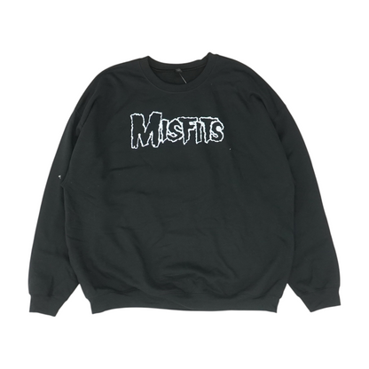 Black Solid Sweatshirt Pullover