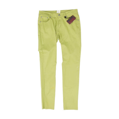 Green Solid Five Pocket Pants