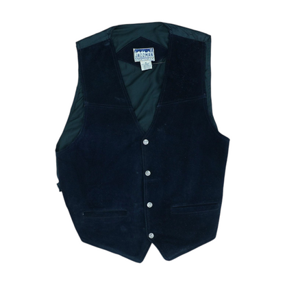 Vintage Black Solid Vest